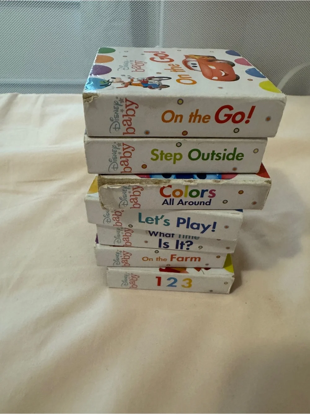 Disney Baby Board Book Set - White with Multicolor Dots & Characters